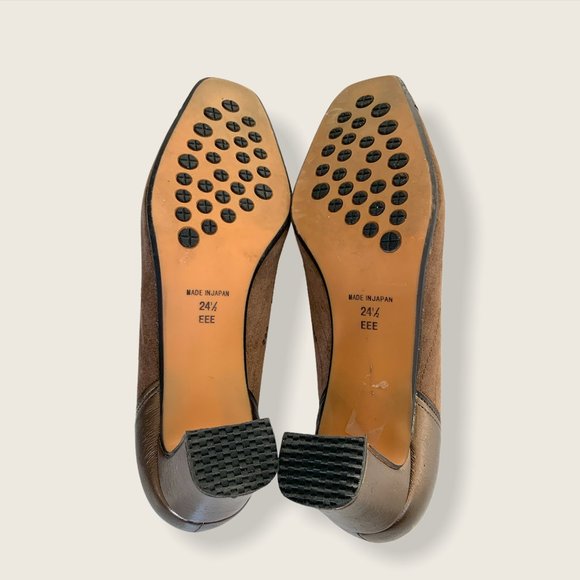 Niveole brown suede heels - US Women's Sz 8 - Picture 5 of 5